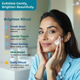 Kaya Clinic Brightening Beads Cleanser With Aha Niacinamide Vitamin E Daily Use Exfoliating & Brightening Face Wash All Skin Types 100 ml Multi