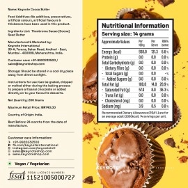 Keynote Cocoa Butter Pure Raw | Food-Grade Non-Deodorized Natural Tempered Cacao Butter | Vacuum Pack 200 g