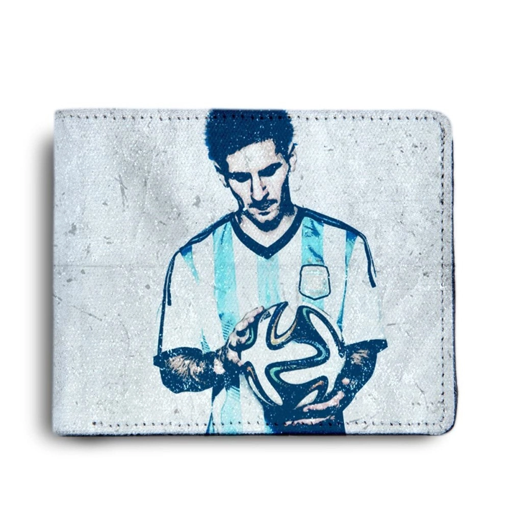 ShopMantra Lionel Messi Artwork Printed Pu Leather Wallet for Men\'s/Boy\'s, Messiah 10, Casual