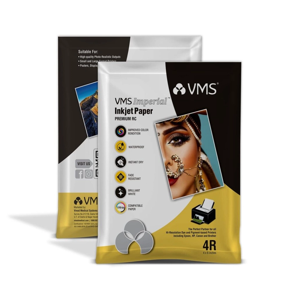 VMS Imperial Colour Matte Inkjet Photo Paper 4R (4x6 inch) 270 GSM (100 Sheets)