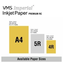 VMS Imperial Colour Matte Inkjet Photo Paper 4R (4x6 inch) 270 GSM (100 Sheets)