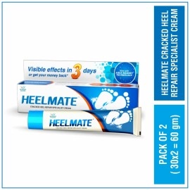Heelmate Cracked Heel Repair Specialist Cream Smooth Feet, Freedom from Dry Cracked Heels (Pack of 2)
