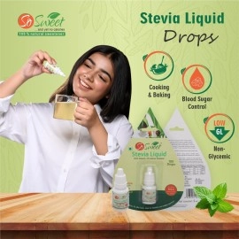 So sweet Stevia Liquid Sugar Free 400 Drops (200 Serving) - 20ml | Zero Calorie | Diabetic Frendly