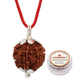 Astrodidi Rudraksha 5 Mukhi Nepali Pendant (Brown)