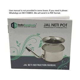 IS IndoSurgicals Stainless Steel Ayurvedic Jala Neti Pot for Sinus Congestion With 10 Sachet of Salt Plus