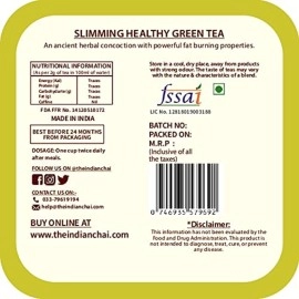 The Indian Chai - Slimming Healthy Green Tea 50g | Herbal Wellness Blend with Garcinia, Haritaki, Senna, Moringa & Spices | Supports Digestion, Lightness & Daily Detox