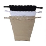 Finesse Miracle Cami - Cotton Clip On Camisole for Women Mock Lace | Cleavage Cover for Women | Deep Neck Cover Up Inners Cami Secret | Slip for Women Inner | Free Size | Set of 3, Black White Beige,