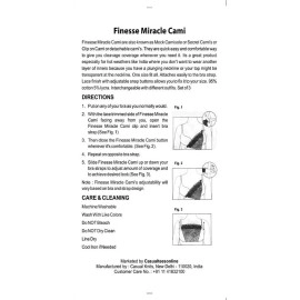 Finesse Miracle Cami - Cotton Clip On Camisole for Women Mock Lace | Cleavage Cover for Women | Deep Neck Cover Up Inners Cami Secret | Slip for Women Inner | Free Size | Set of 3, Black White Beige,