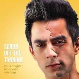 Ustraa Face Scrub -100g - De-Tan Face scrub for men | Exfoliation & Effective Tan Removal with Bigger Walnut Granules, No Sulphate, No Paraben, Made in India