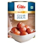 Gits Open & Eat Gulab Jamun Tin, 16 Pieces per Can, Mouth-Watering Indian Mithai, 1Kg