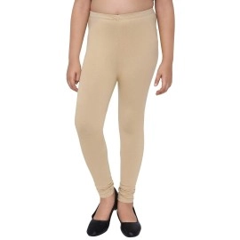 Robinbosky Premium Girls Churidar Leggings for All Age Group, Beige Family(017 Skin), 9-10 Y