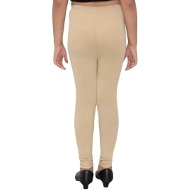 Robinbosky Premium Girls Churidar Leggings for All Age Group, Beige Family(017 Skin), 9-10 Y