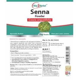 Way2Herbal Senna (Sonamukhi Patta) Powder - 1 kg