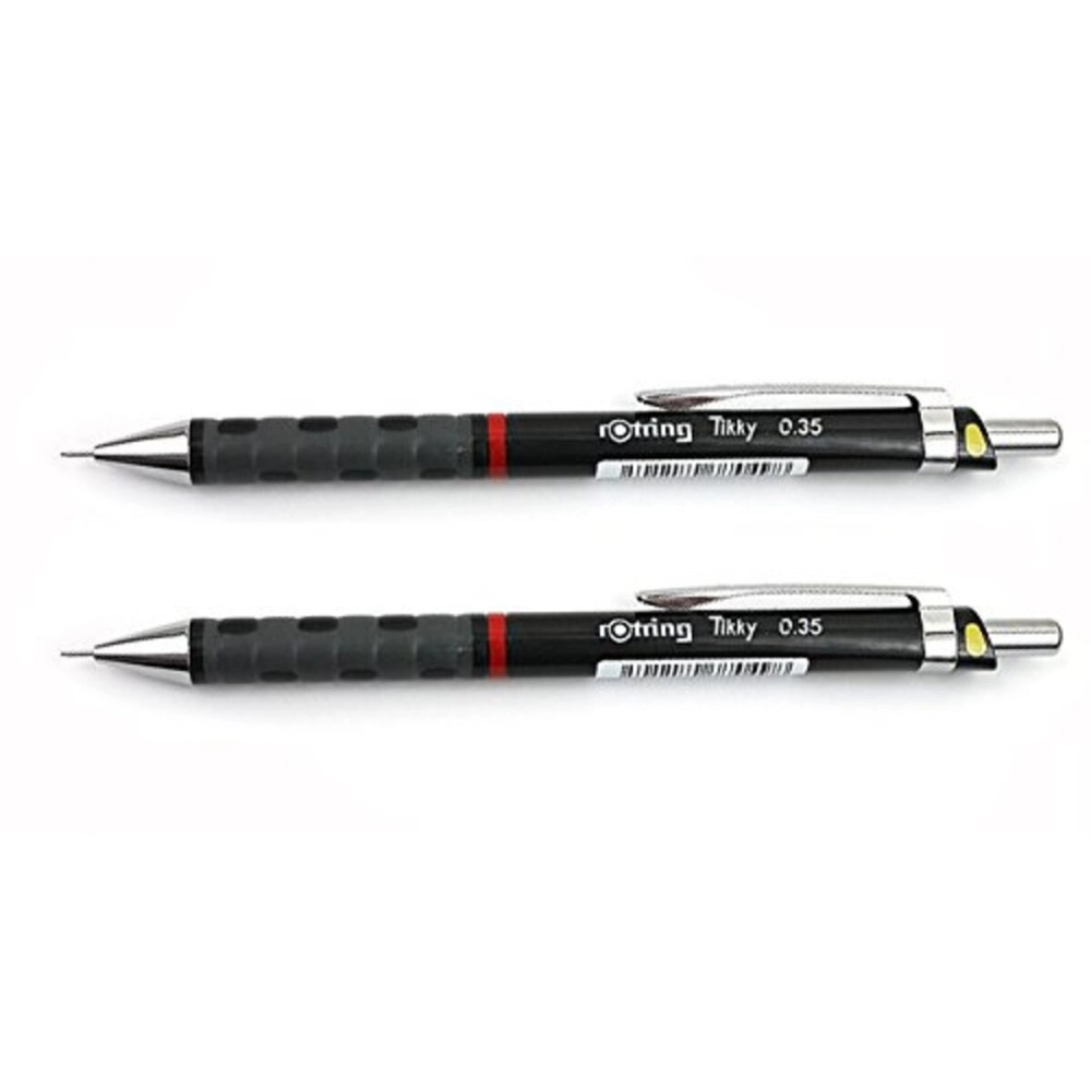 Rotring Tikky 0.35 mm Mechanical Pencil Wth Colour Coding - 1904694 Black - 2 Pieces