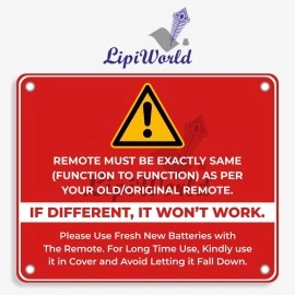 LipiWorld 125 AC Remote Compatible for Bluestar/Lloyd AC