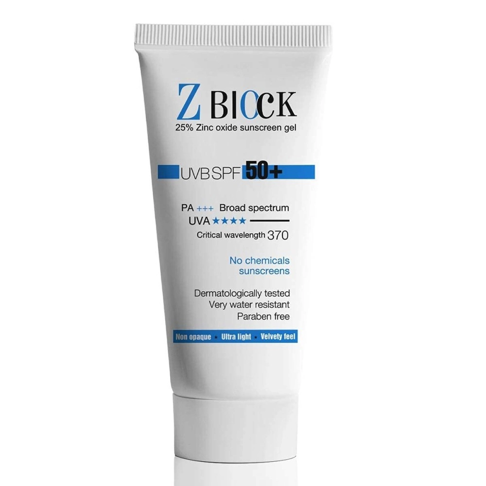 Z-Block 25% Zinc Oxide Sunscreen Gel, SPF 58, 50 ml