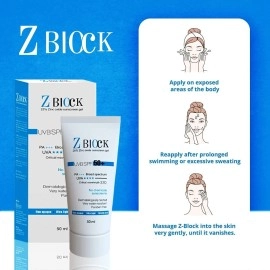 Z-Block 25% Zinc Oxide Sunscreen Gel, SPF 58, 50 ml