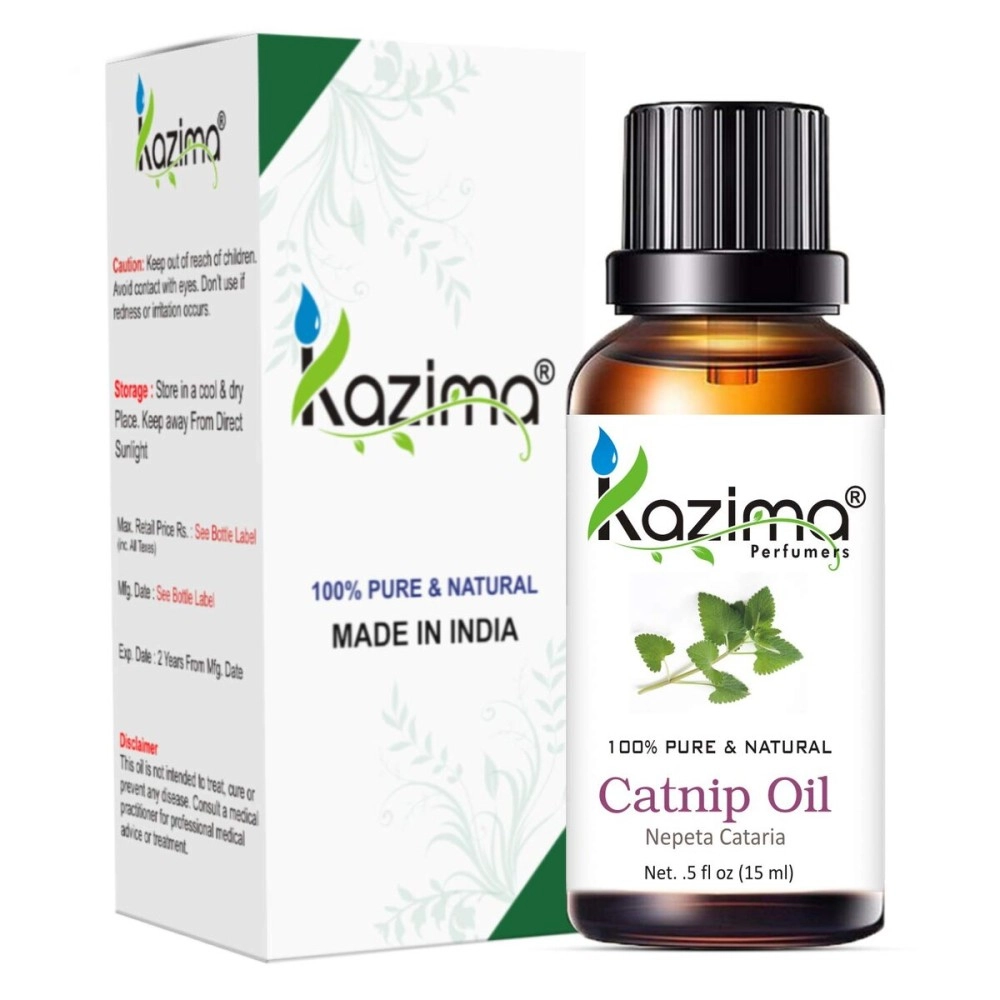 KAZIMA Catnip Essential Oil - 100% Pure Natural & Undiluted For Skin care & Hair (15ml)