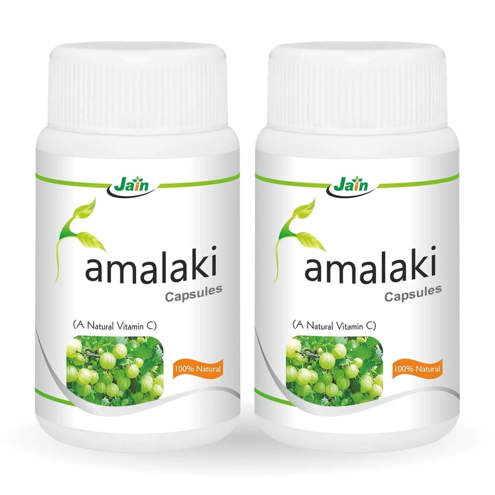 JAIN Amla Capsules (Pack of 2), Grey, 120 count