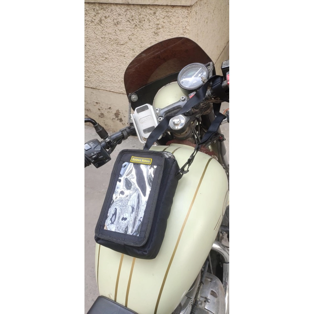 GR GOLDEN RIDERS Fabric | M Poche | Compact Magnetic Motorcycle Tank Bag for (Mobie Pouch) Mobile Navigation