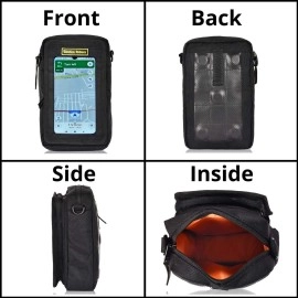 GR GOLDEN RIDERS Fabric | M Poche | Compact Magnetic Motorcycle Tank Bag for (Mobie Pouch) Mobile Navigation