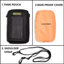 GR GOLDEN RIDERS Fabric | M Poche | Compact Magnetic Motorcycle Tank Bag for (Mobie Pouch) Mobile Navigation