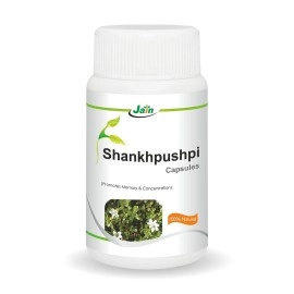 JAIN Shankhpushpi Capsules 60(Pack of 2) | 100% Natural | Supports Immunity System | GMP Certified, 120 count