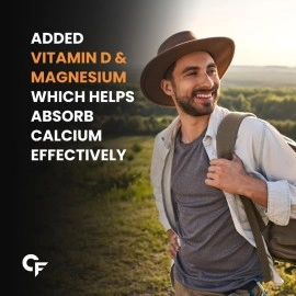 Carbamide Forte Calcium 1200mg with Magnesium,Zinc,Vitamin D, K2 & B12 | Calcium Tablets for Women & Men - 60 Veg Tablets