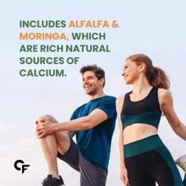 Carbamide Forte Calcium 1200mg with Magnesium,Zinc,Vitamin D, K2 & B12 | Calcium Tablets for Women & Men - 60 Veg Tablets