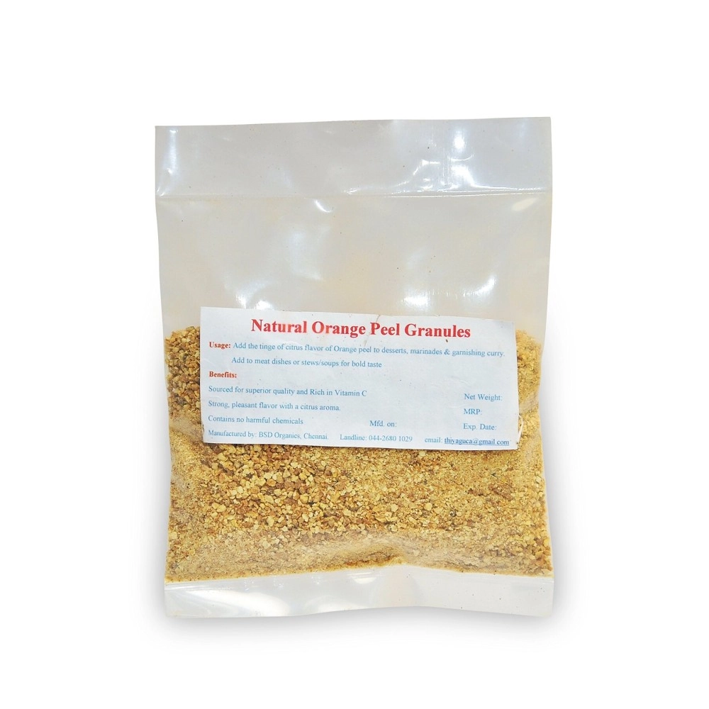 BSD Organics Natural Zest Orange peel granules - 200 gm
