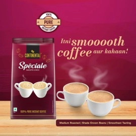 Continental Speciale Instant Coffee Granules | 200g Coffee Pouch | 100% Pure Instant Coffee | Smooth & Rich Instant Coffee | Medium Roast | Blend of Arabica & Robusta Coffee | No Added Flavors |