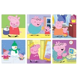 Frank Peppa Pig 6 In 1 Puzzle for 3 Year Old Kids And Above