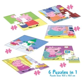 Frank Peppa Pig 6 In 1 Puzzle for 3 Year Old Kids And Above