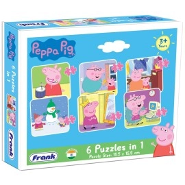 Frank Peppa Pig 6 In 1 Puzzle for 3 Year Old Kids And Above