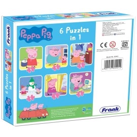 Frank Peppa Pig 6 In 1 Puzzle for 3 Year Old Kids And Above