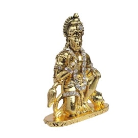 GCT Lord Hanuman Idol Bajrang Bali Ashirwad Idol (B-50) Antique Gold Metal Statue for Home Dcor Car Dashboard Mandir Pooja Murti Temple Puja Office Table Showpiece