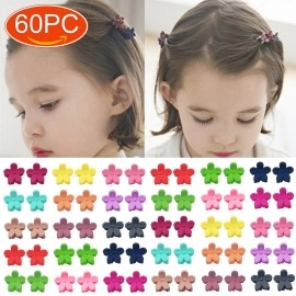 Elesa Miracle 60pcs Baby Girl Mini Hair Claw Clips Flower Hair Bangs Pin Baby Girl Hair Accessories Clips One Size 4327888425
