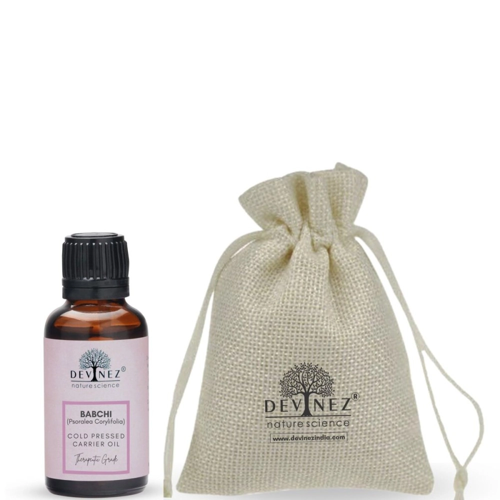 Devinez Babchi Cold Pressed Oil, Bakuchi (Psoralea Corylifolia), 100% Pure, Natural & Undiluted, 30ml in Glass Bottle, Ideal For Hair Growth, Hair Care, Skin Care, Scar, wound Healing