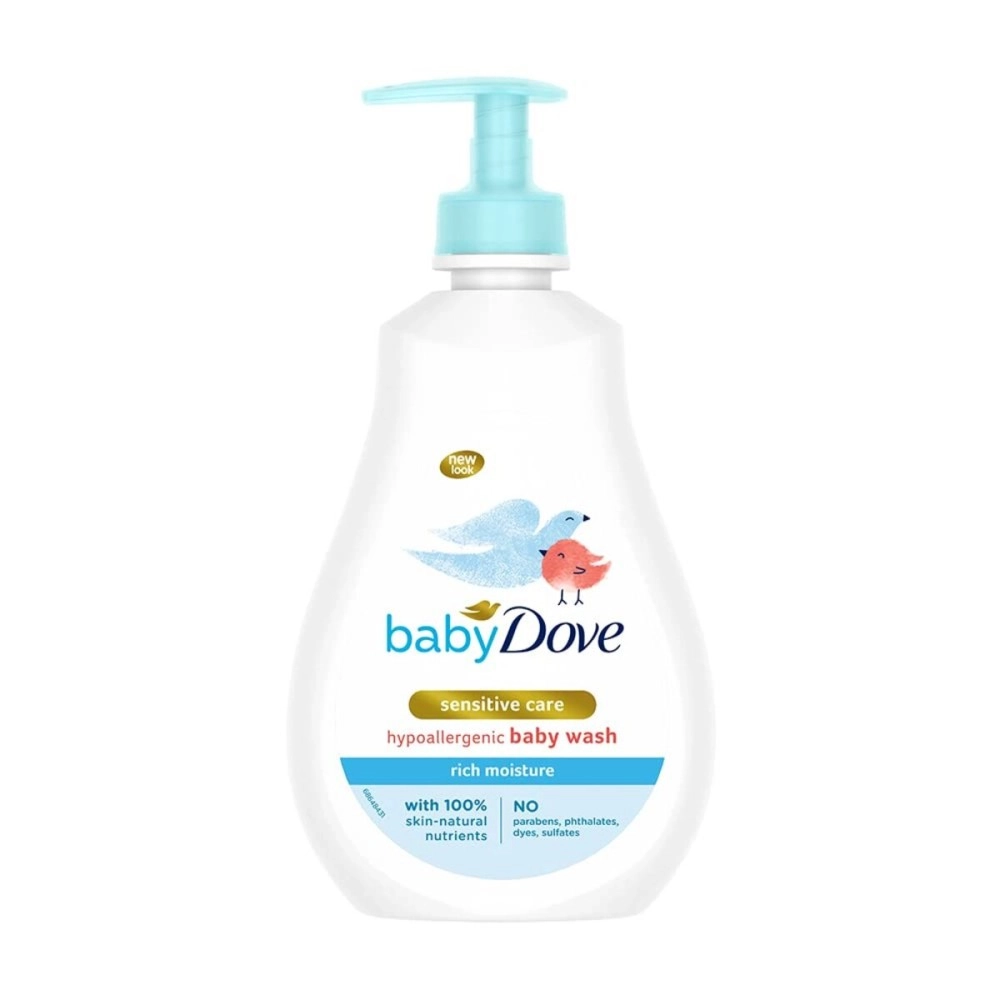 Baby Dove Rich Moisture Hair to Toe Baby Wash 400 ml No Tears Body Wash for Baby\'s Soft Skin - Hypoallergenic, No Sulphates, No Parabens