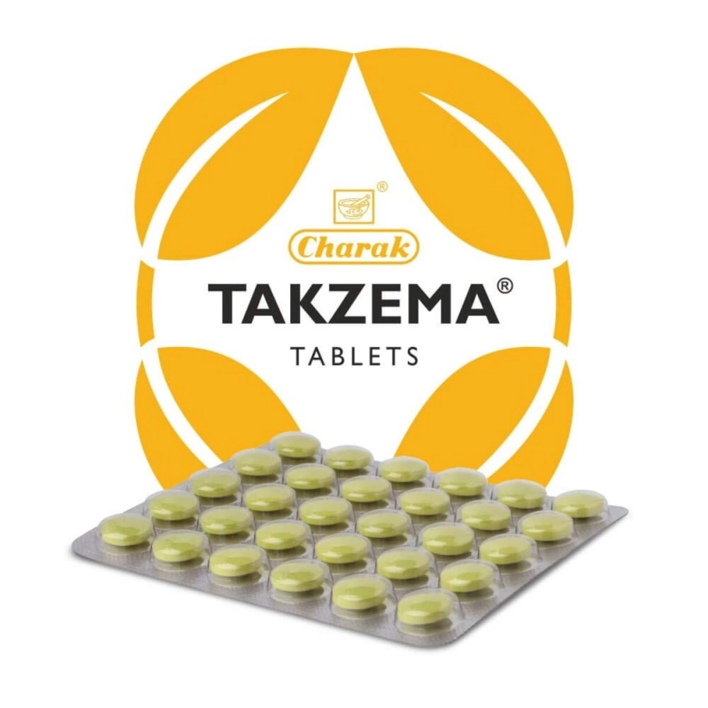 Charak Pharma Takzema Tablet for Eczema - 30 Tablets (Pack of 3)