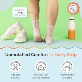 ZenToes Achilles Tendon Support Sleeve, Padded Compression Sleeve for Achilles Tendonitis Relief & Haglunds Heel, Washable Padded Socks & Heel Protectors for Bursitis Relief, 1 Pair