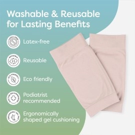 ZenToes Achilles Tendon Support Sleeve, Padded Compression Sleeve for Achilles Tendonitis Relief & Haglunds Heel, Washable Padded Socks & Heel Protectors for Bursitis Relief, 1 Pair