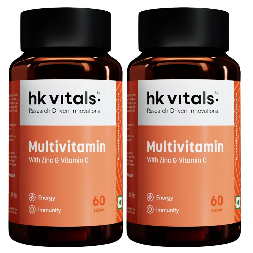 HealthKart Multivitamin - 60 Vegetarian Tablets (Pack of 2)