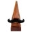 Craftland Rosewood Wooden Brown Handcrafted Nose Shaped Goggle Spectacle/Specs Eyeglass Holder Stand with Black Moustache (Black Moutche)