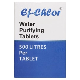 Ef-Chlor 1.67gm Tablet for Clean Tank Water - Purifies 500 Litres per Tablet - Pack of 50 Tablets for Effective Overhead & Underground Tank Water Purification