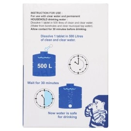 Ef-Chlor 1.67gm Tablet for Clean Tank Water - Purifies 500 Litres per Tablet - Pack of 50 Tablets for Effective Overhead & Underground Tank Water Purification