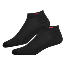 NAVYSPORT Men\'s Cotton Solid Ankle Socks, Pack of 3 (Multi-Coloured)