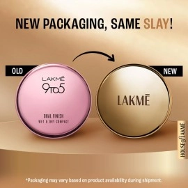 LAKM 9 to 5 Primer with Matte Powder Foundation Compact, Natural Almond,9g