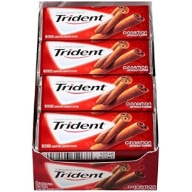 Trident Sugar-free Gum Cinnamon Flavour 18 Sticks (Pack of 12)
