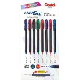 PENTEL ENERGEL ROLLER BALL PEN ASSORTED COLORS